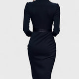 Lunori™ | Mandarin Luxe – Maxi šaty s páskem