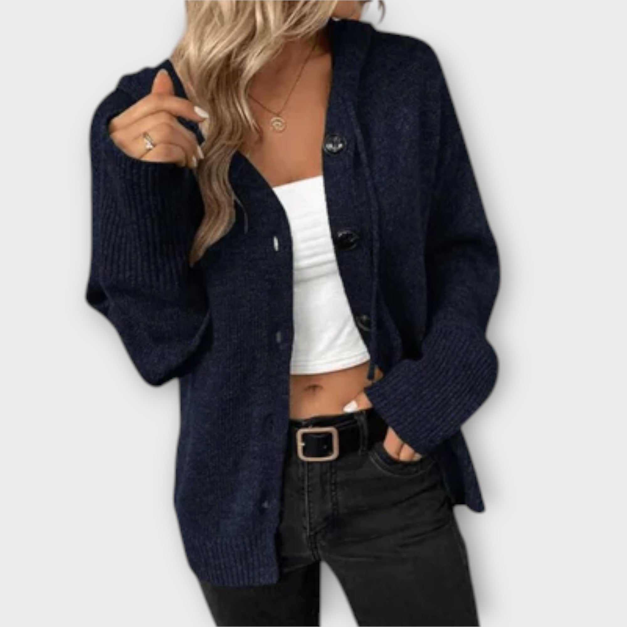 Pletený cardigan s knoflíky
