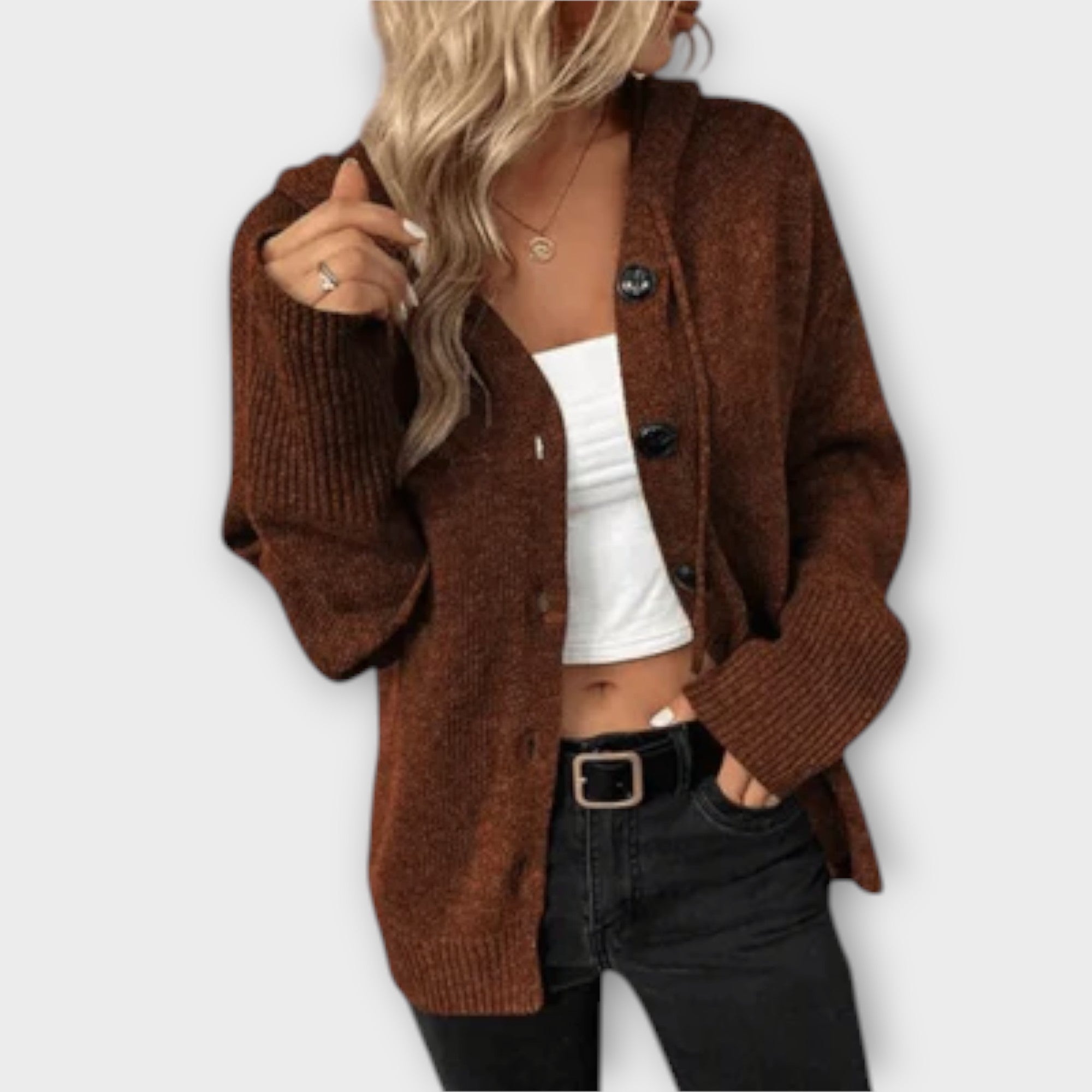 Pletený cardigan s knoflíky