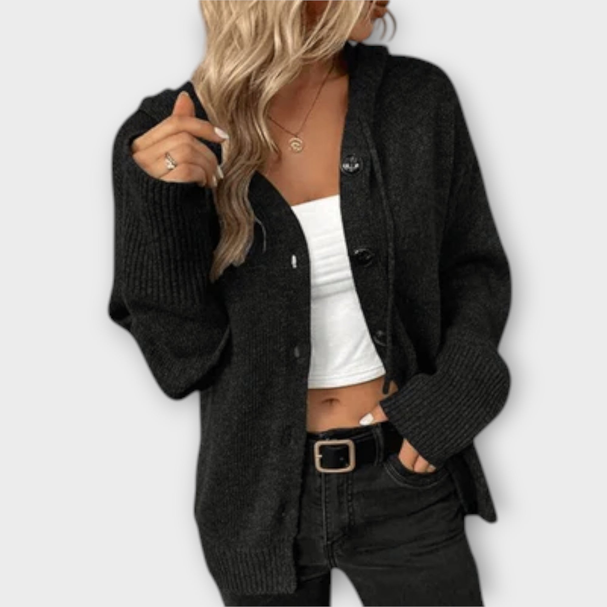 Pletený cardigan s knoflíky