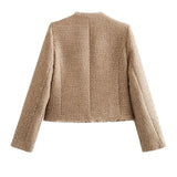 Clarette – Elegantní vlněné sako s knoflíky ve stylu Chanel
