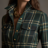 Giulietta - Maxi košilové šaty s kostkovaným vzorem
