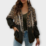 Fleece mikina s leopardím designem